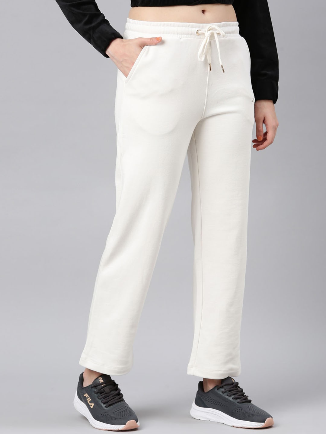 

FILA Women Straight-Fit Track Pants, Cream