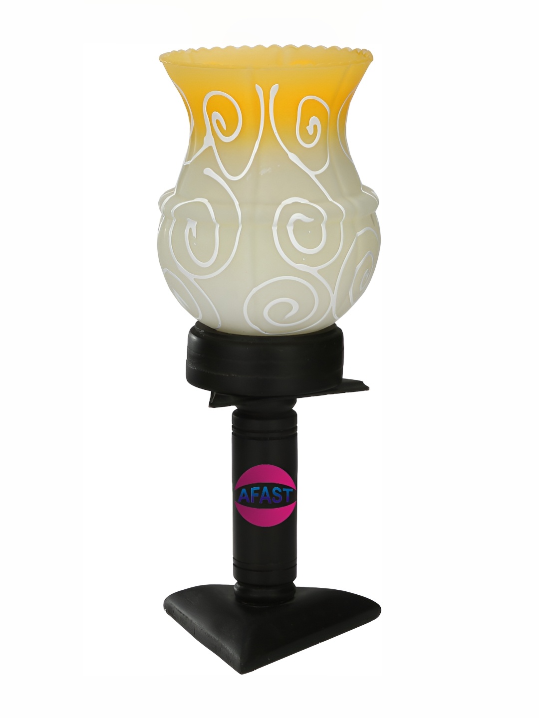 

Afast White & Yellow Textured Abstract Shaped Table Lamp