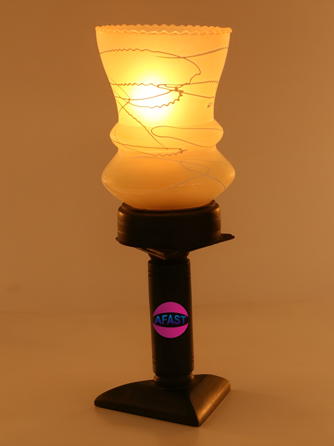 

Afast White & Black Textured Abstract Table Lamp