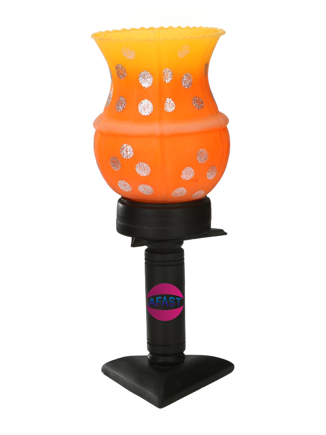 

Afast Black & Orange Textured Abstract Table Lamp
