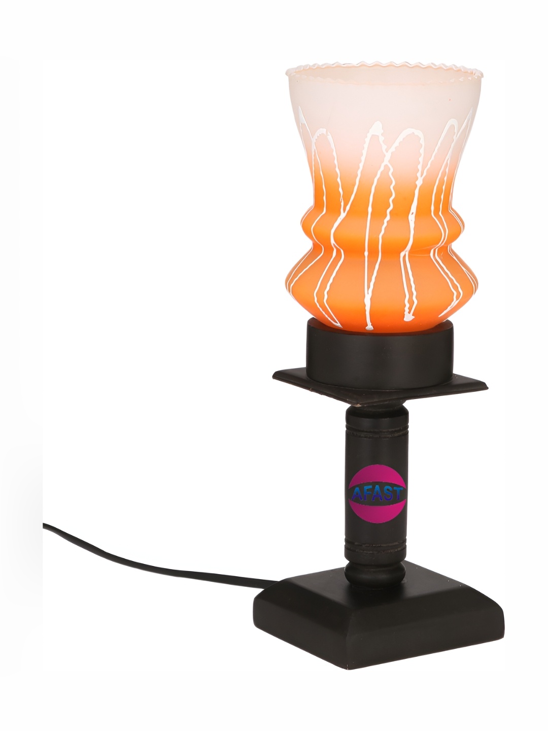 

Afast White & Orange Textured Abstract Table Lamp