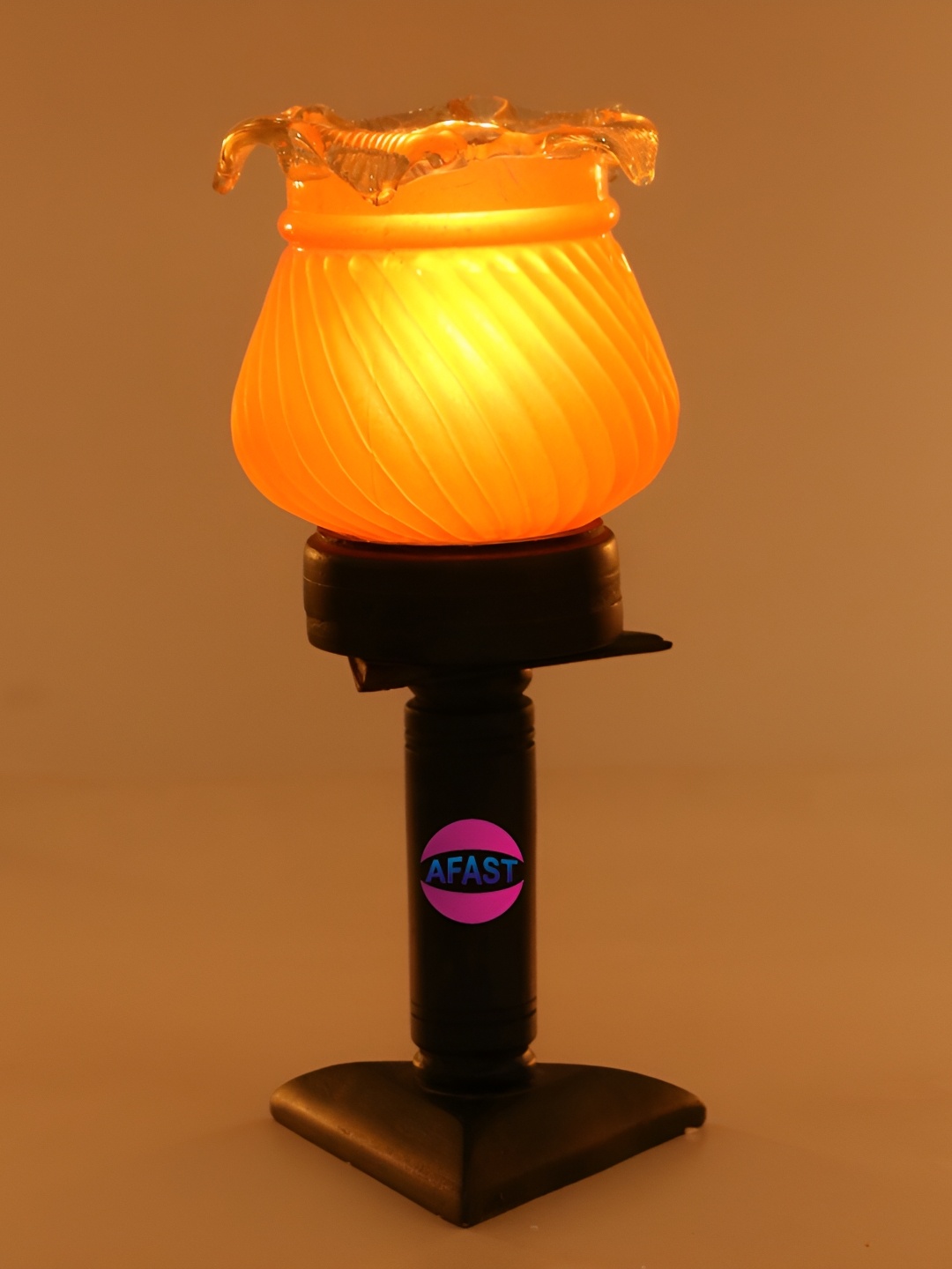 

Afast Black & Orange Textured Abstract Table Lamp