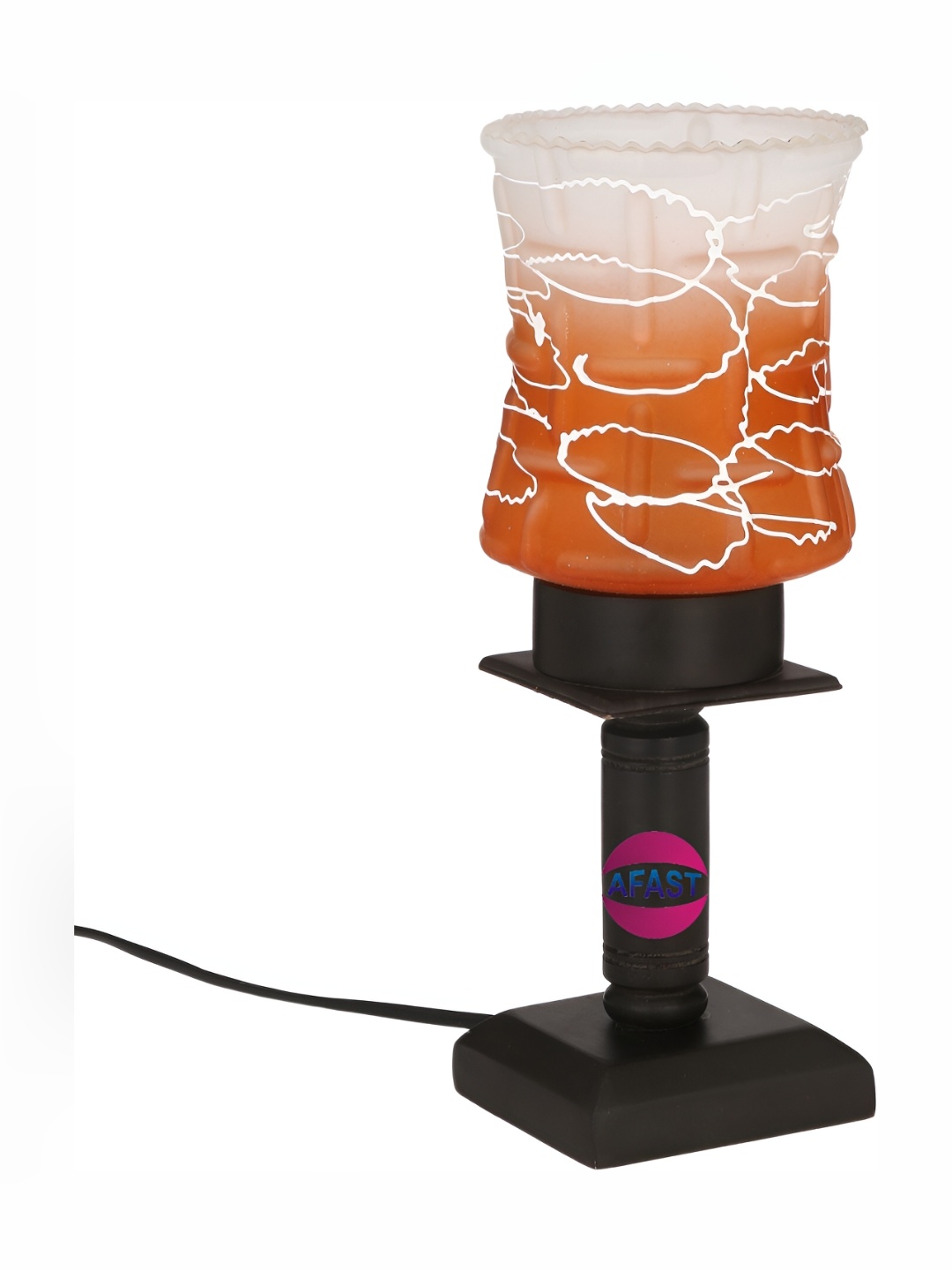 

Afast White & Orange Textured Abstract Table Lamp