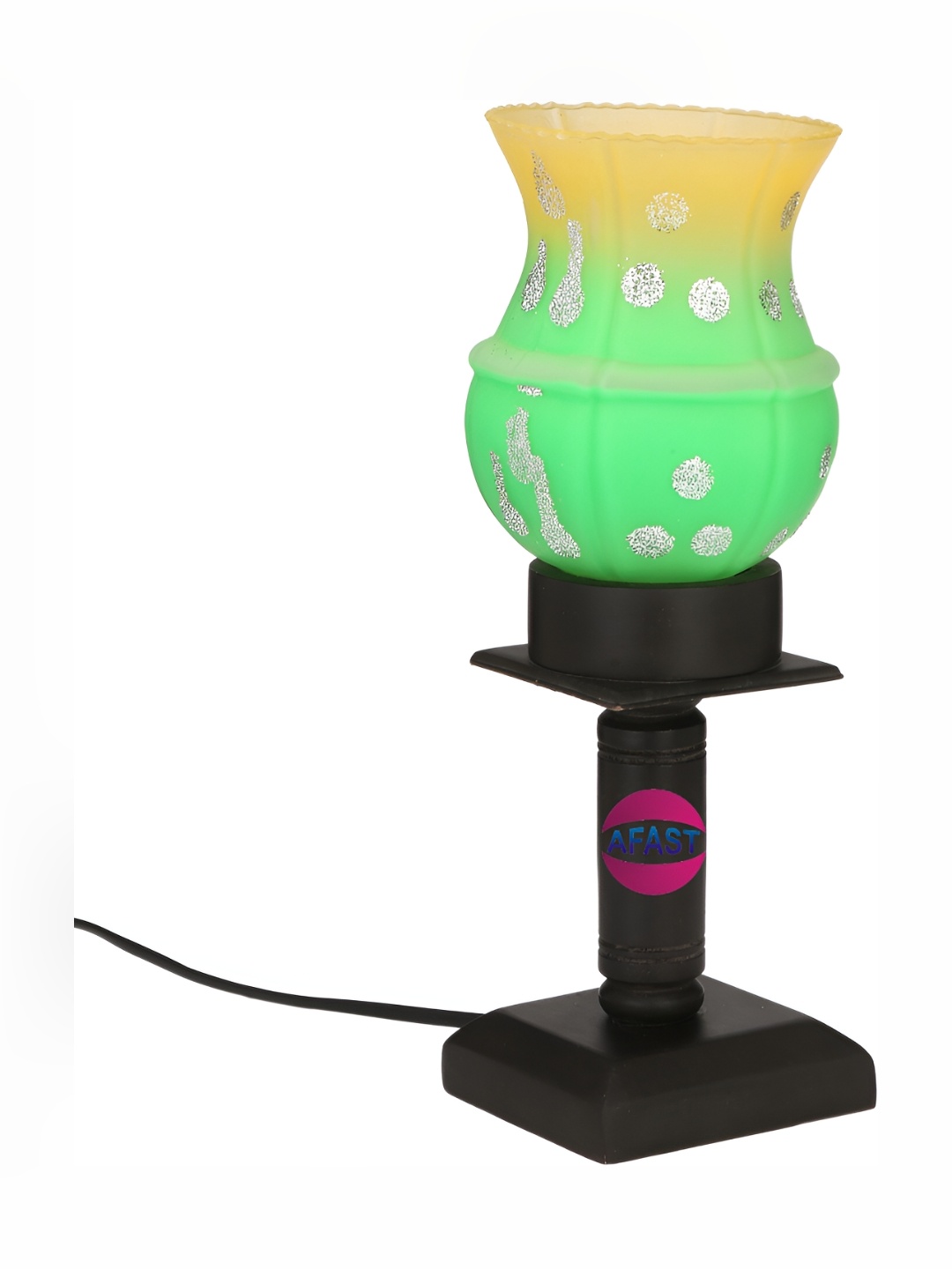

Afast Green & Yellow Textured Abstract Table Lamp