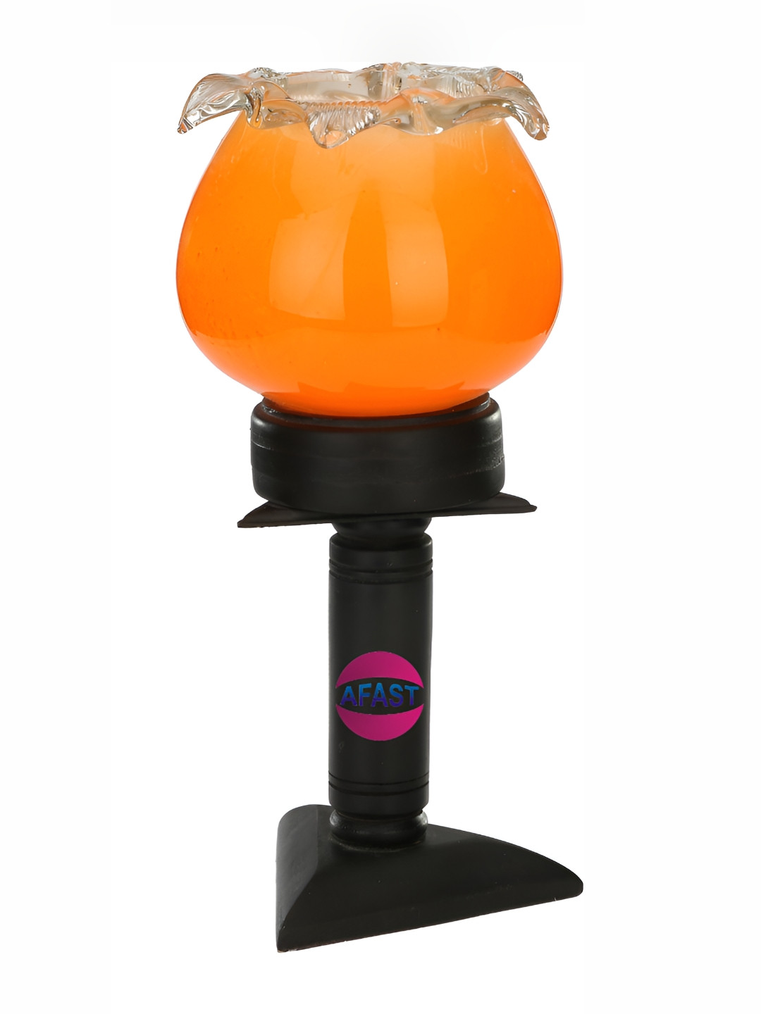 

Afast Black Orange Textured Abstract Glass Table Lamp