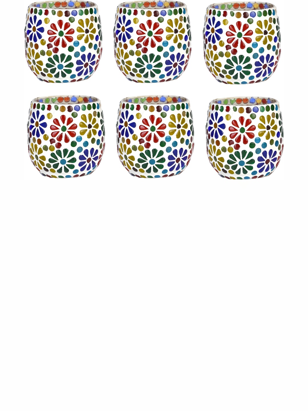 

Afast White & Blue 6 Pieces Candle Holder
