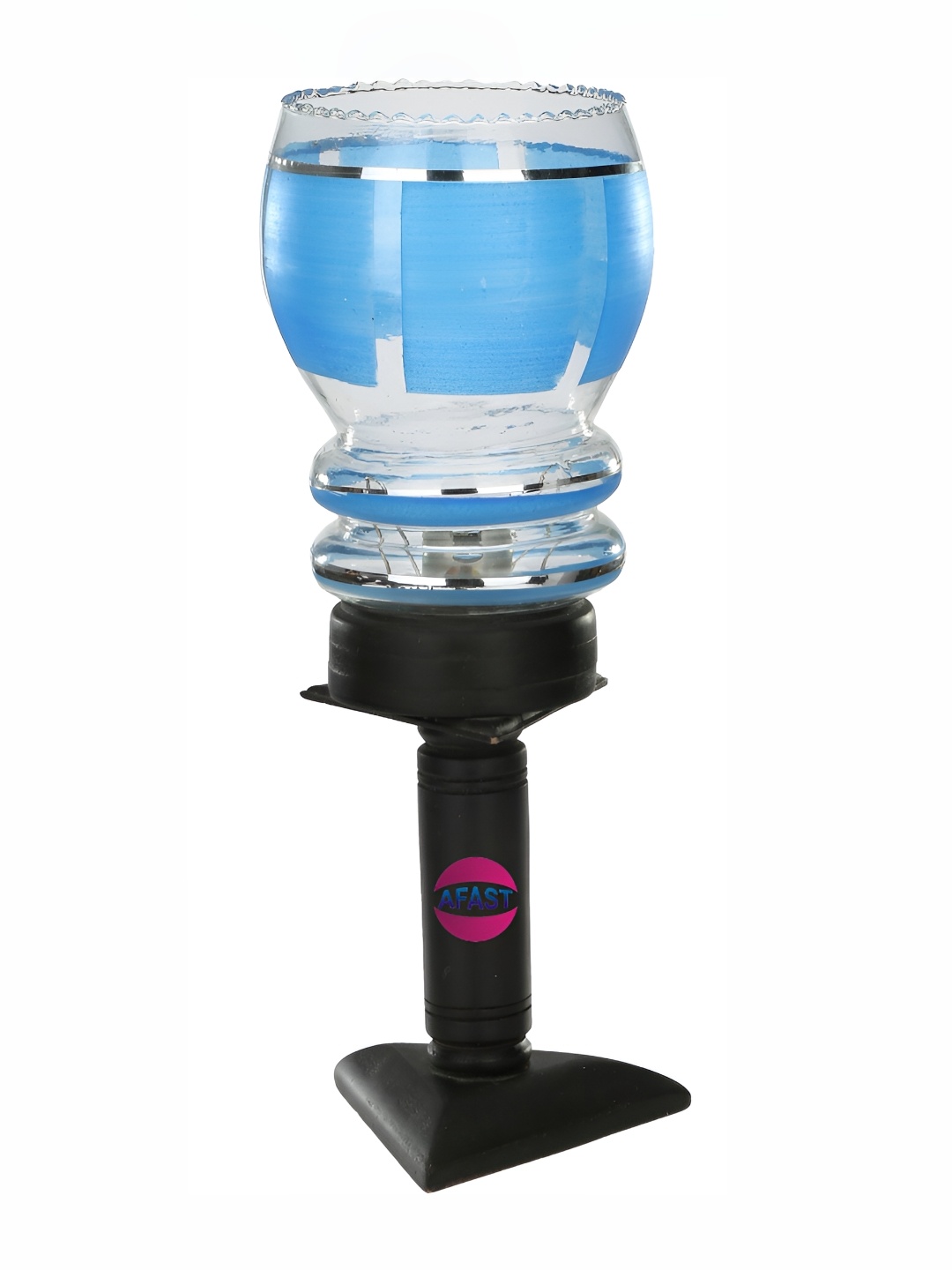 

Afast Transparent Blue Colourblocked Cylinder Table Lamp