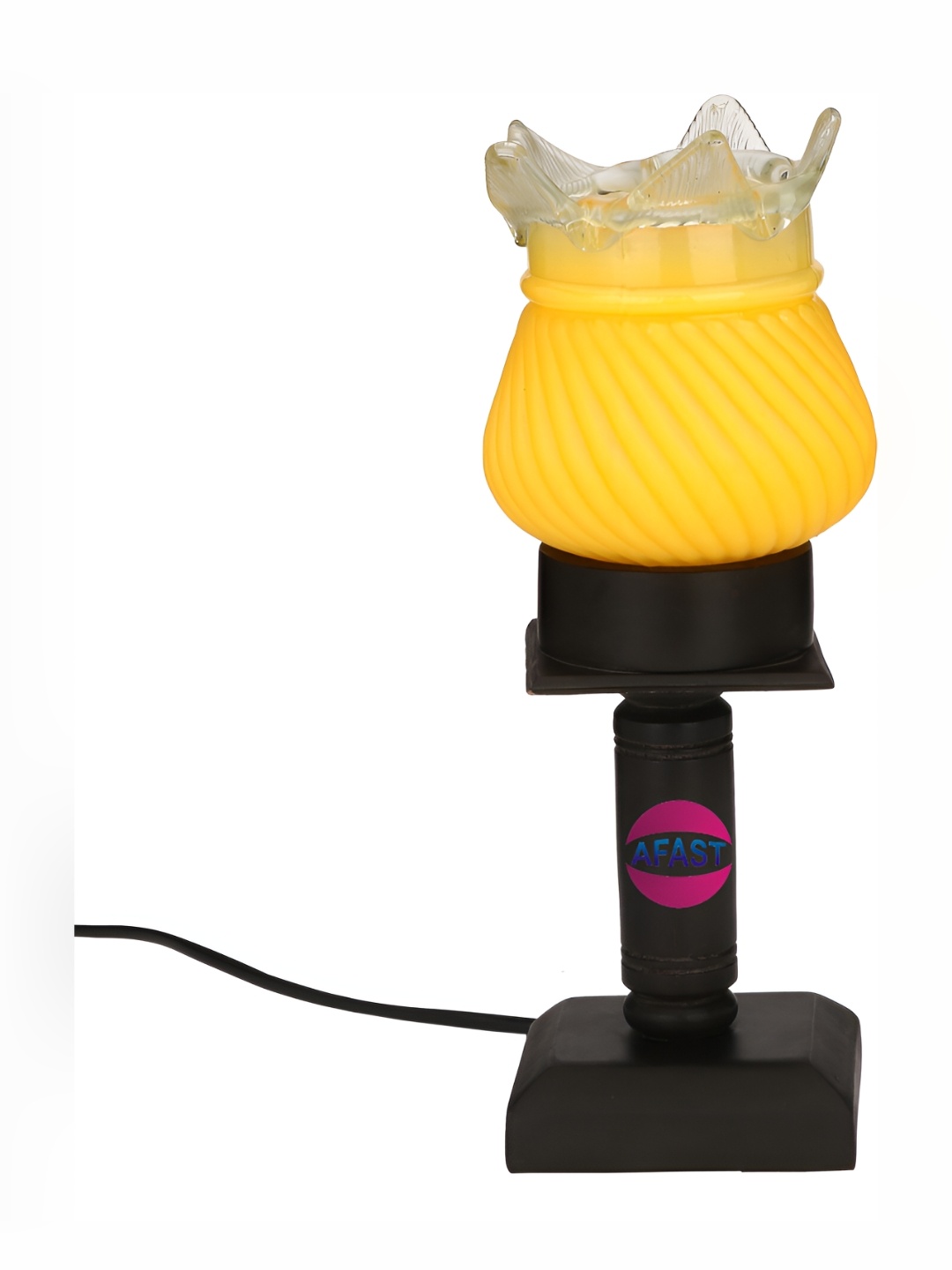 

Afast Black Yellow Textured Abstract Shaped Table Lamp