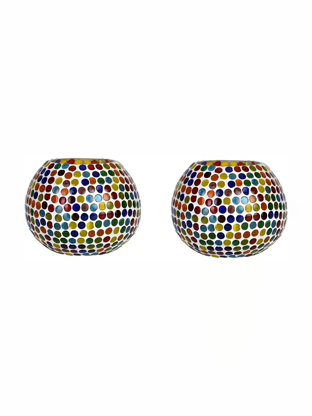 

Afast Blue Red 3 Pieces Floral Glass Tealight Candle Holders
