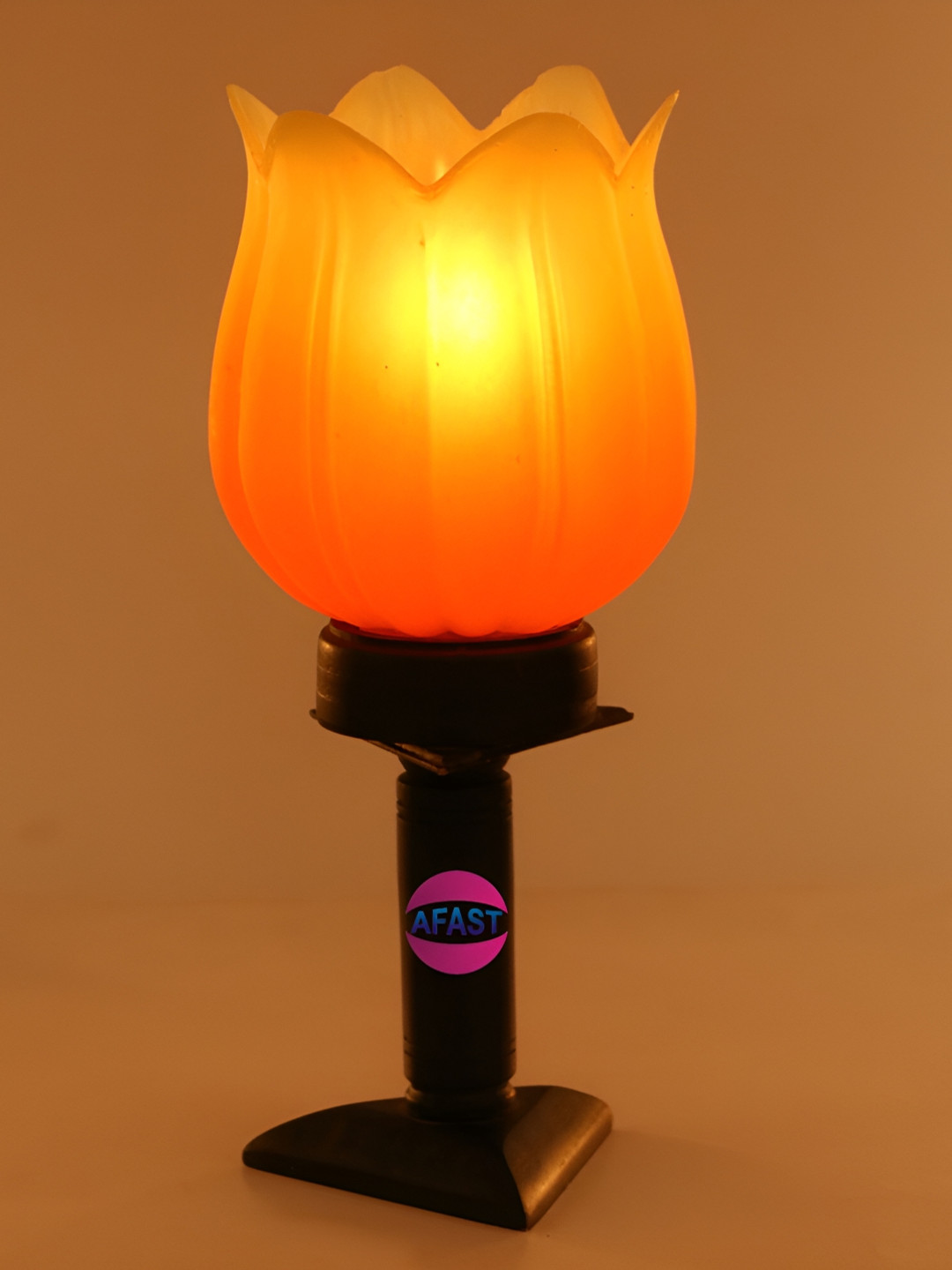 

Afast Black Orange Colourblocked Bell Table Lamp