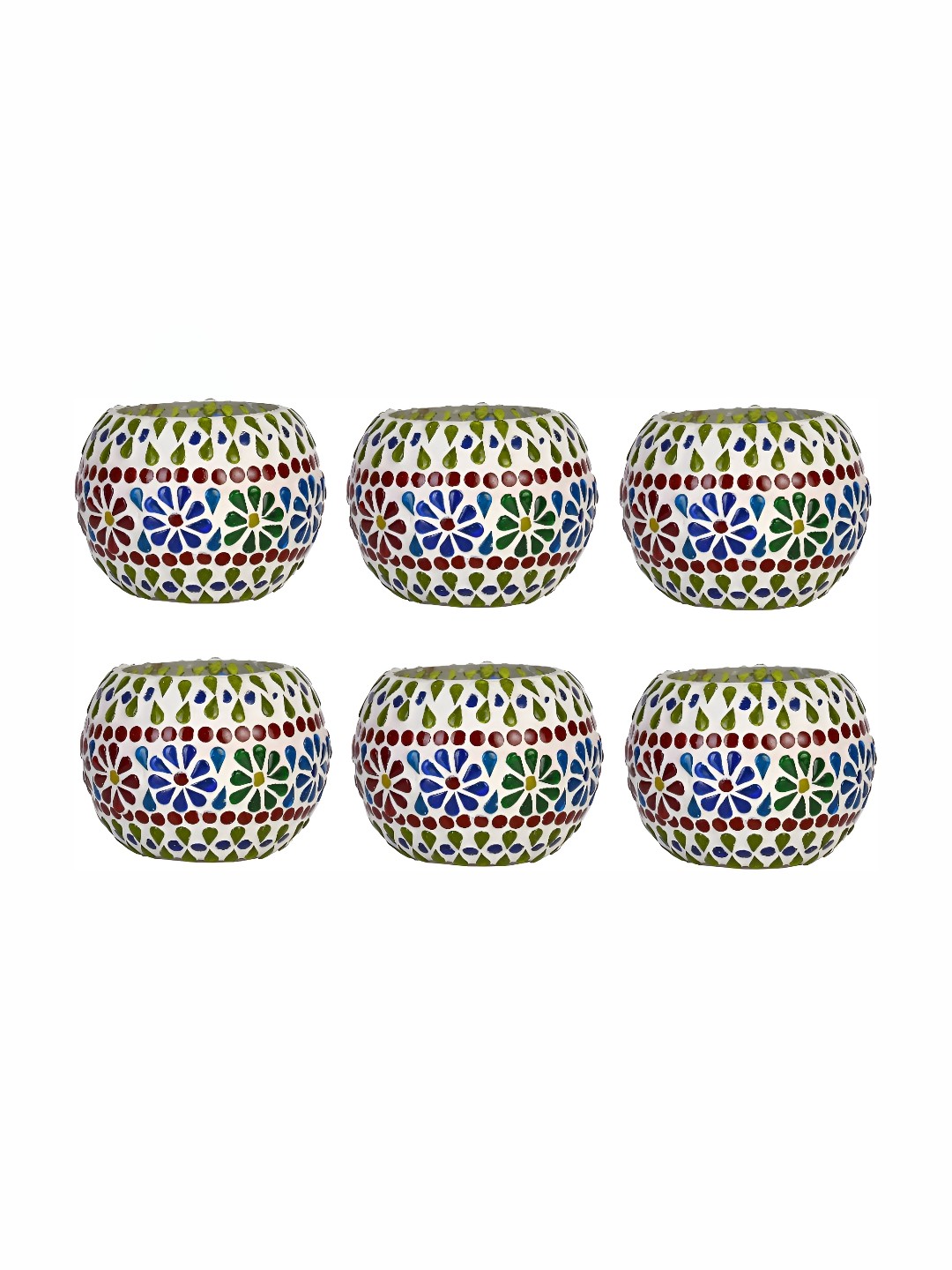 

Afast White & Red 6 Pcs Candle Holder