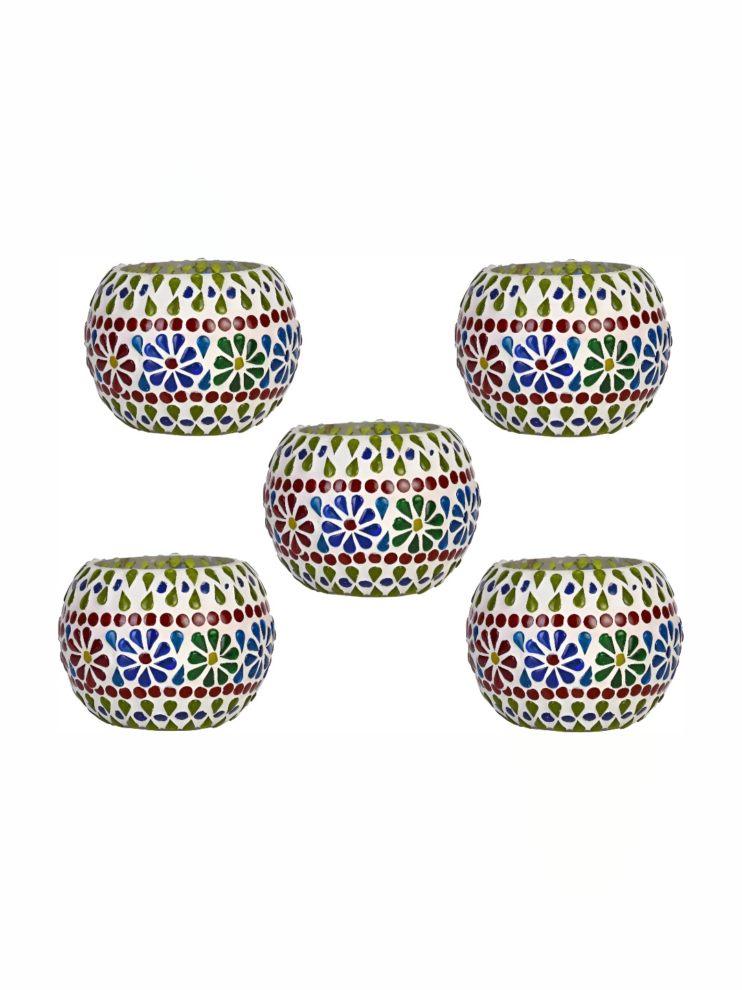 

Afast White & Red 5 Pcs Candle Holder