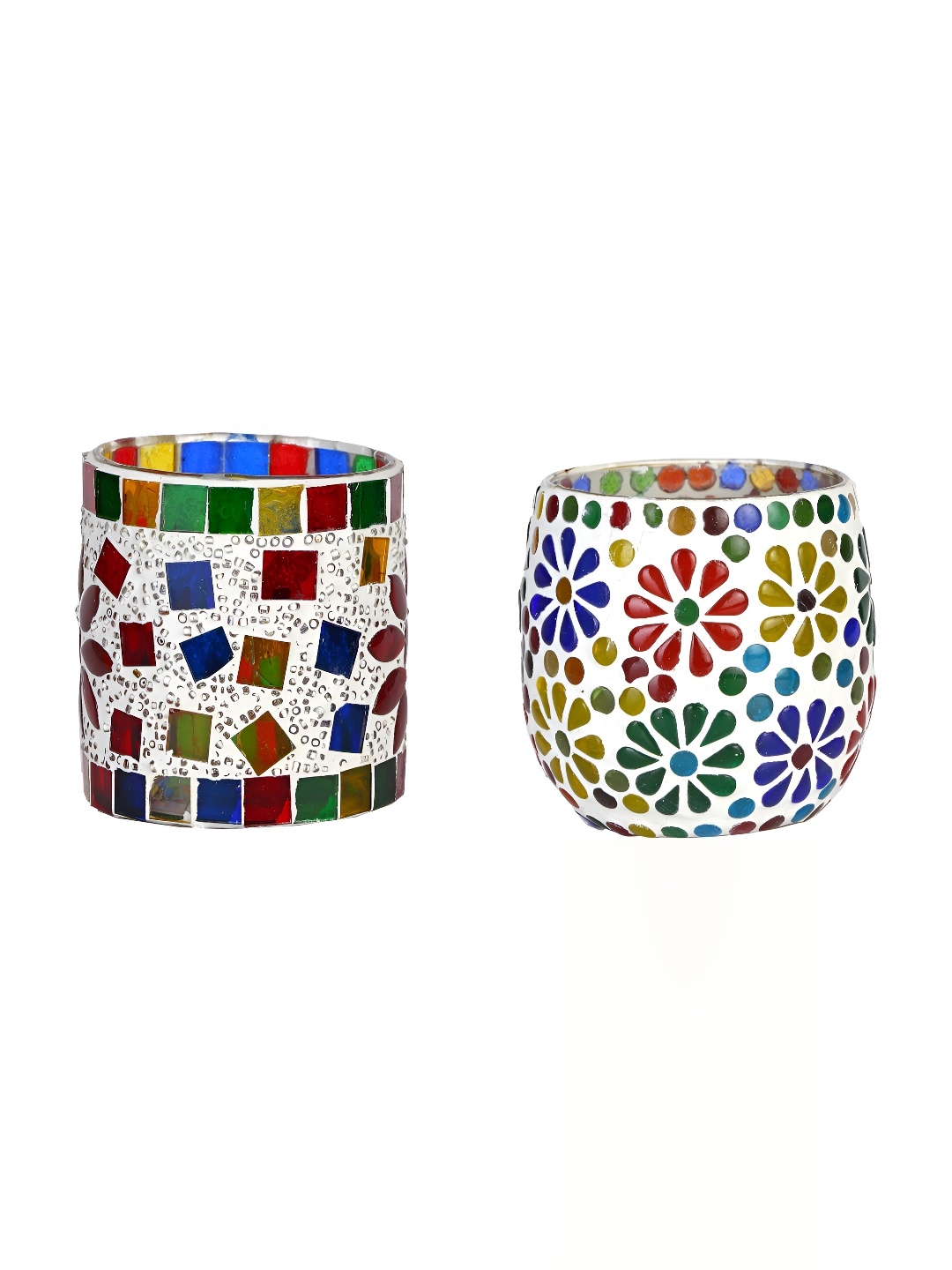

Afast White & Red 2 Pcs Candle Holder