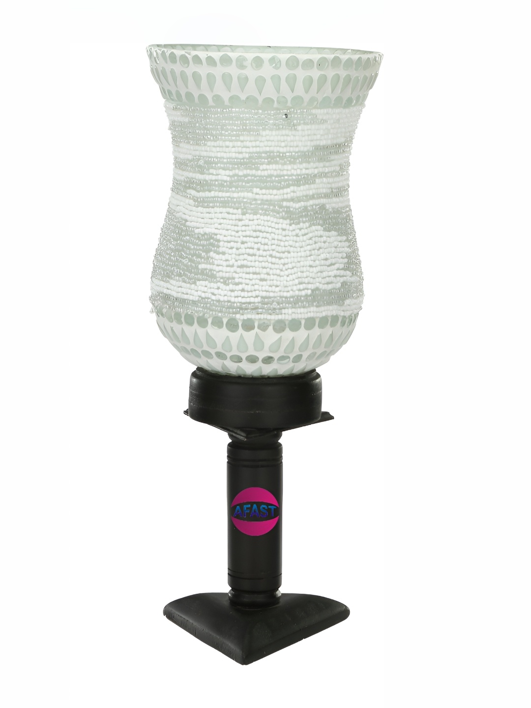 

Afast Green & White Textured Cylinder Table Lamp