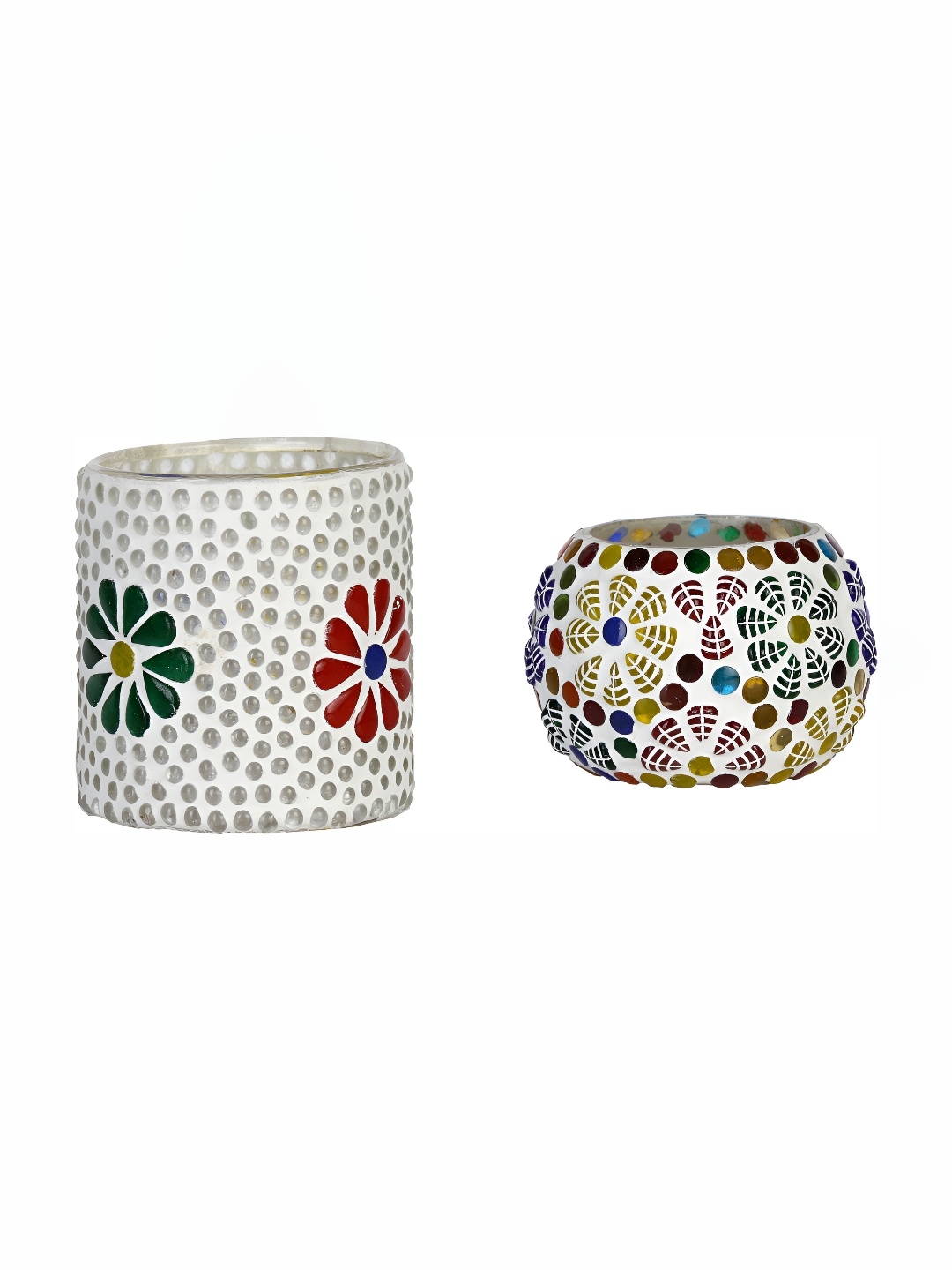 

Afast White & Red 2 Pcs Candle Holder