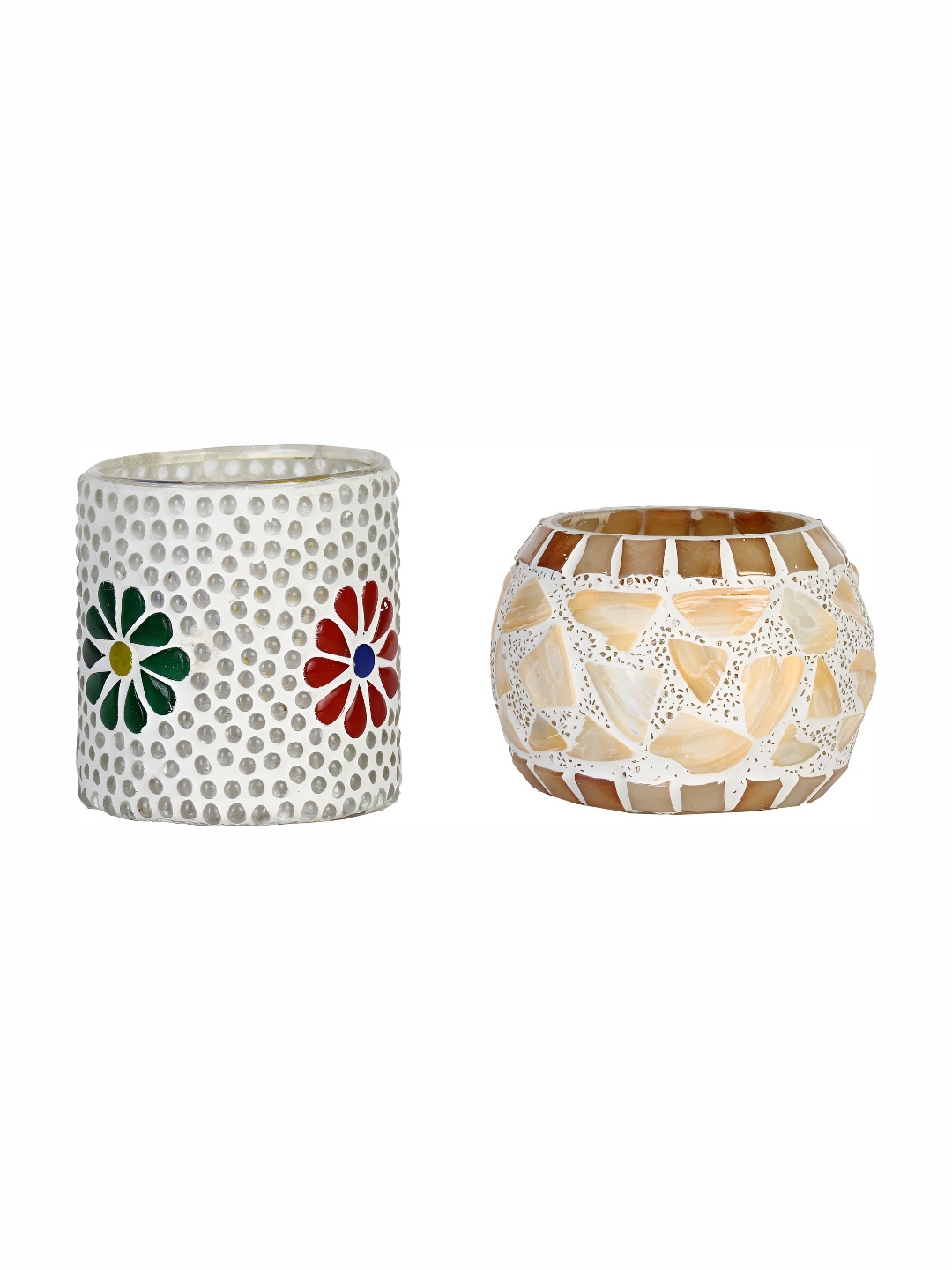 

Afast White & Red 2 Pcs Candle Holder