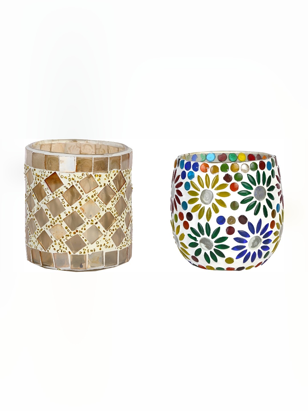 

Afast White & Red 2 Pcs Candle Holder