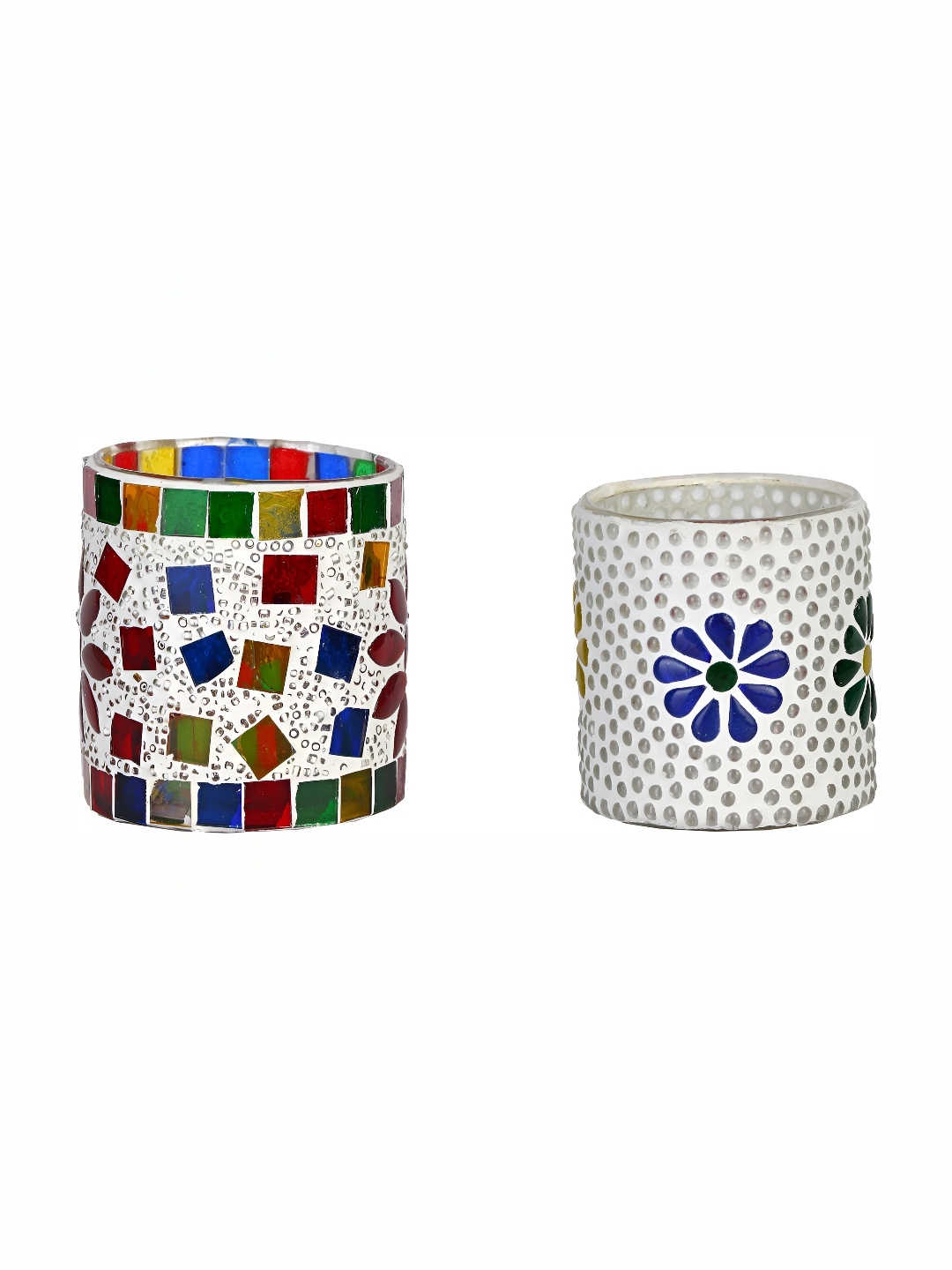 

Afast White & Red 2 Pcs Candle Holder