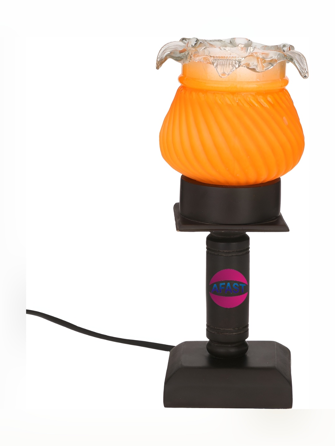 

Afast Orange & Black Textured Cylinder Table Lamp