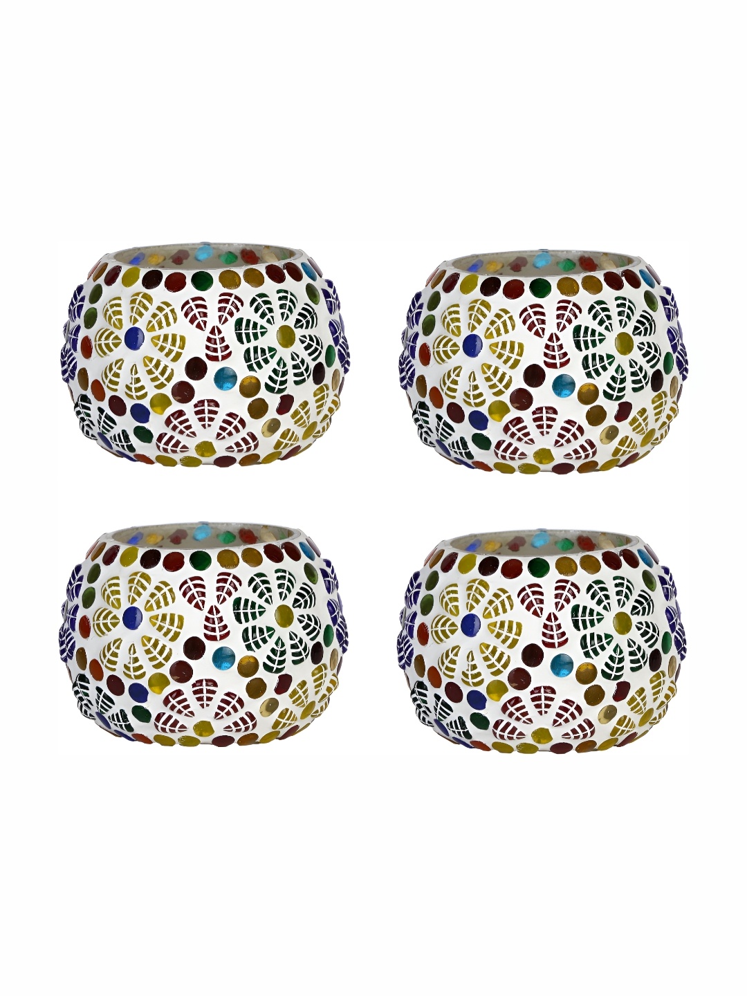 

Afast White & Red 4 Pcs Candle Holder