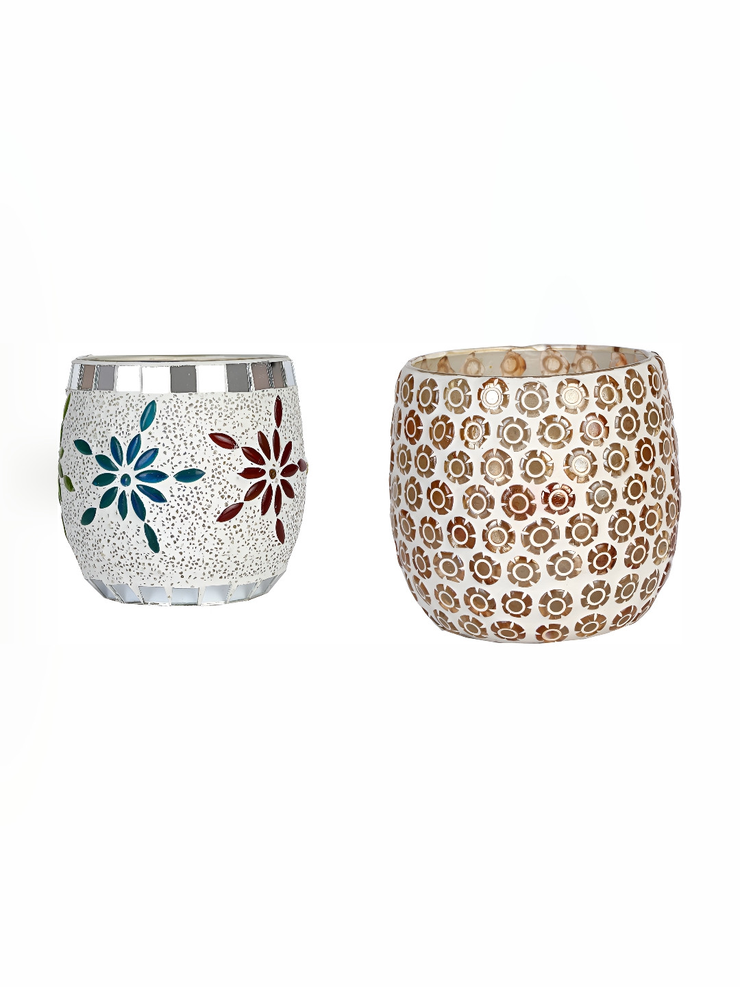 

Afast White & Red 2 Pcs Candle Holder