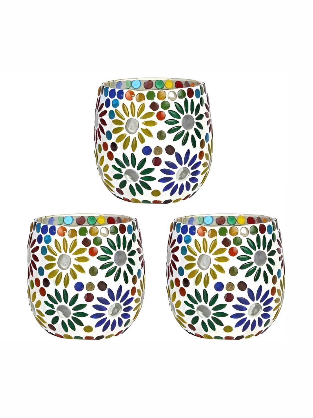 

Afast White & Red 3 Pcs Candle Holder