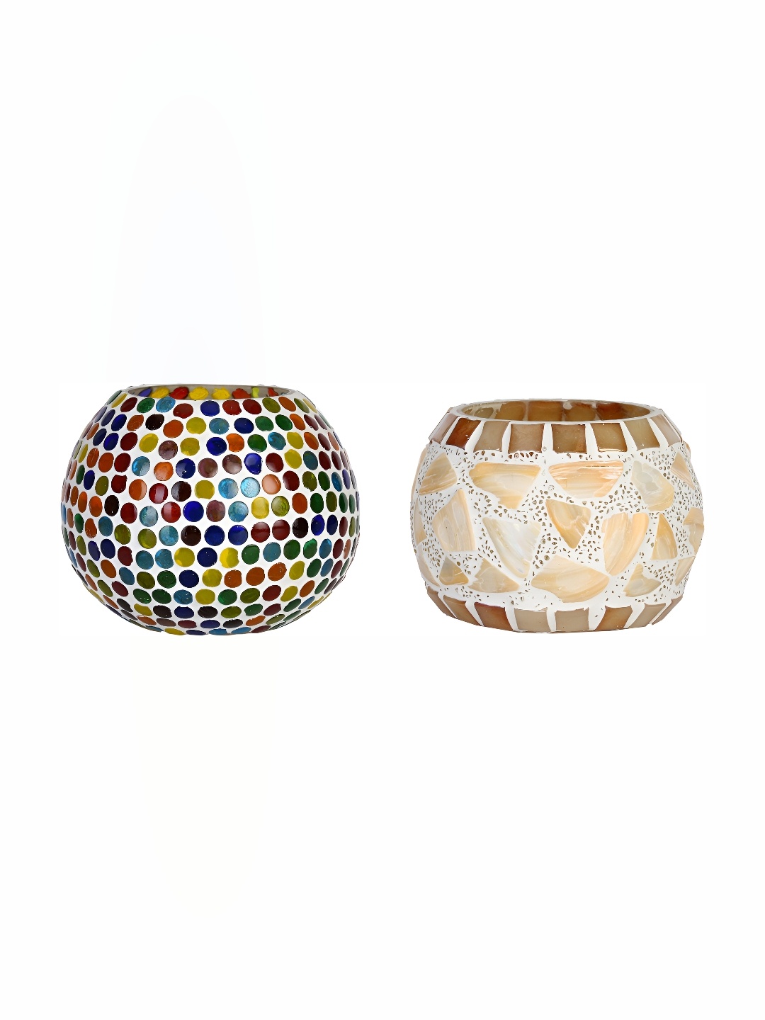 

Afast White & Blue Printed Candle Holder