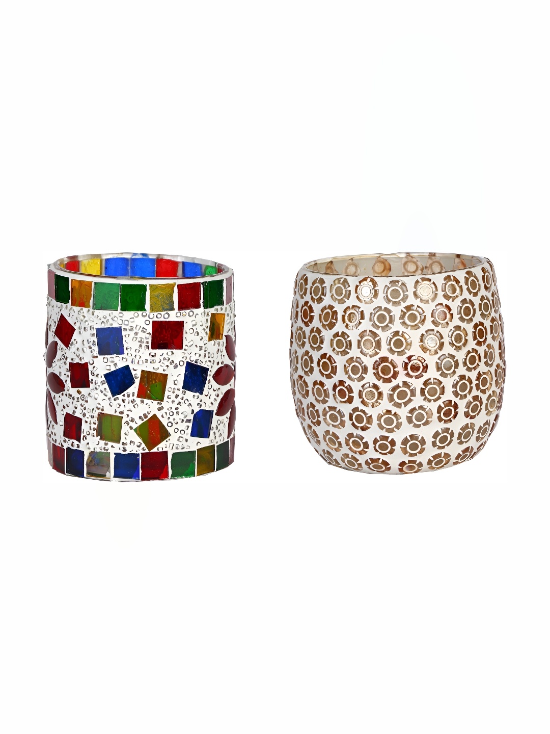 

Afast White & Red 2 Pcs Candle Holder