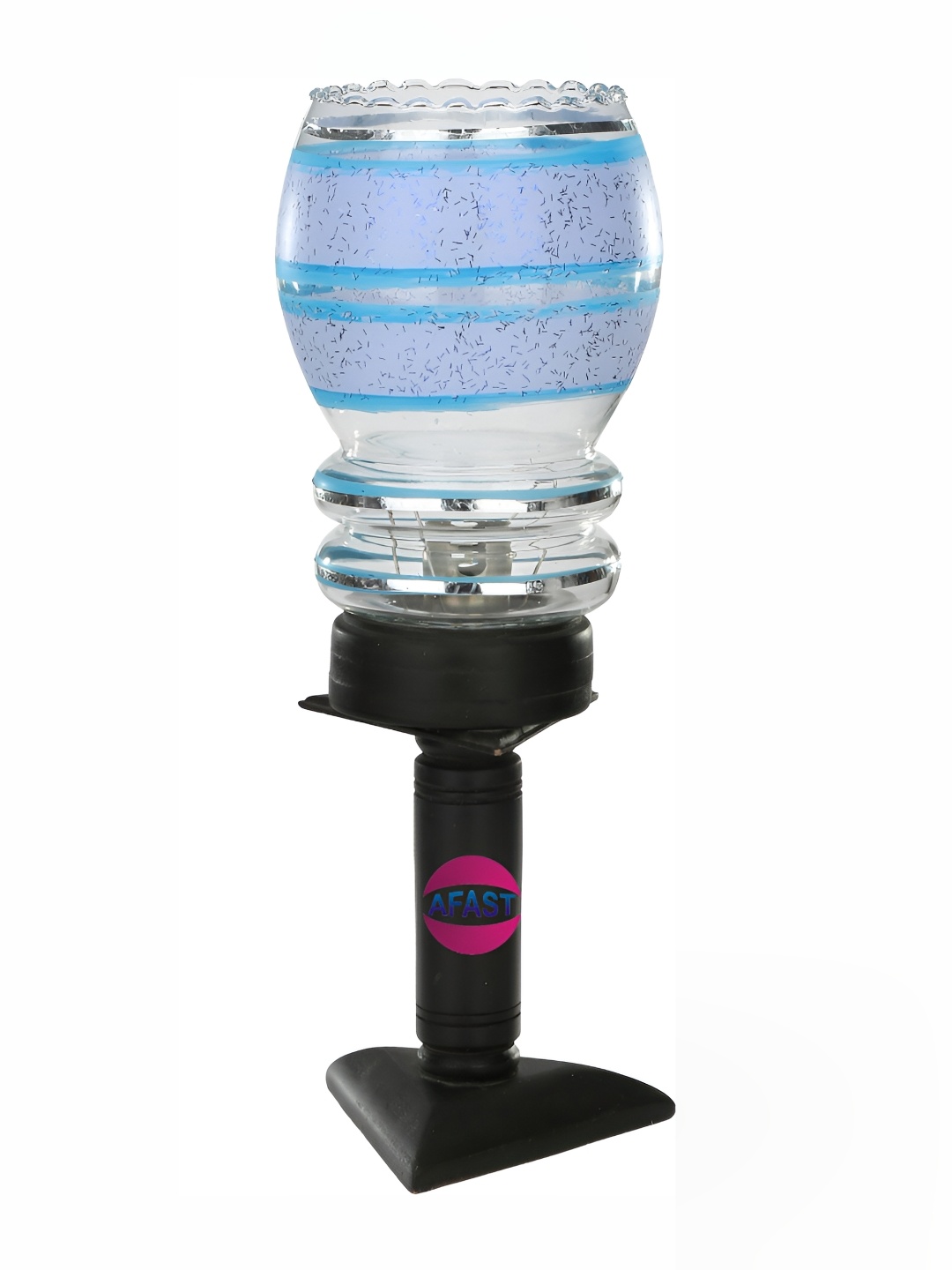 

Afast White & Blue Textured Cylinder Table Lamp