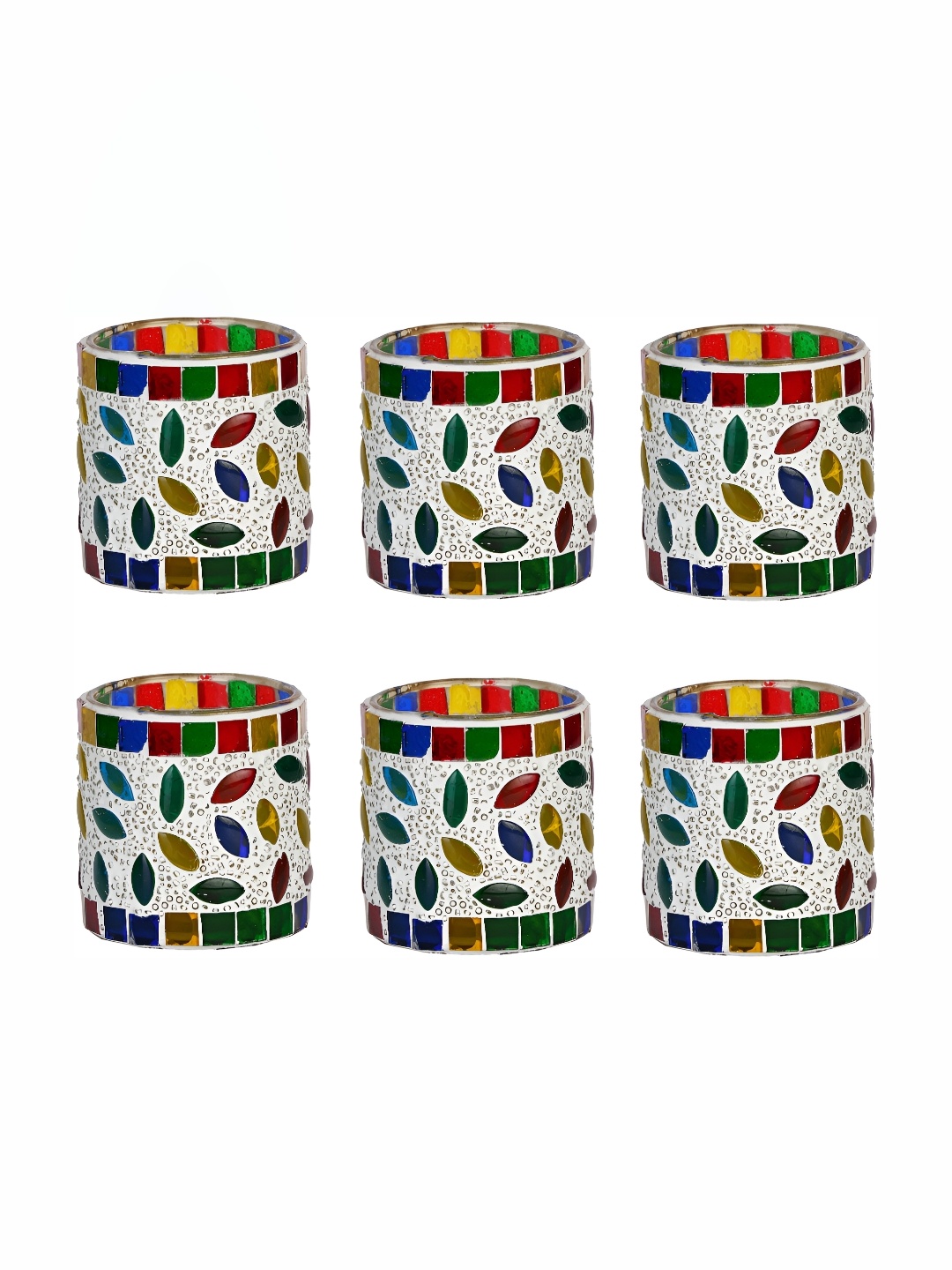 

Afast White & Red 6 Pcs Candle Holder