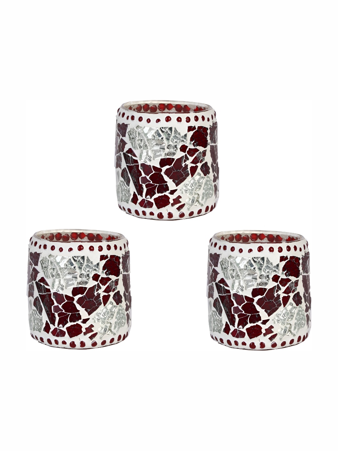 

Afast White & Red 3 Pcs Candle Holder