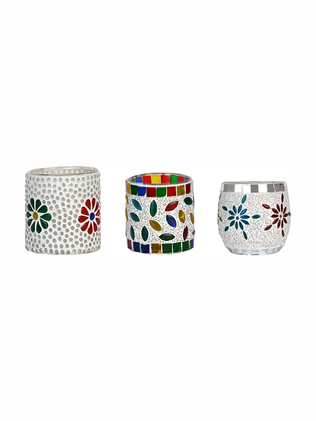 

Afast White & Red 3 Pcs Candle Holder