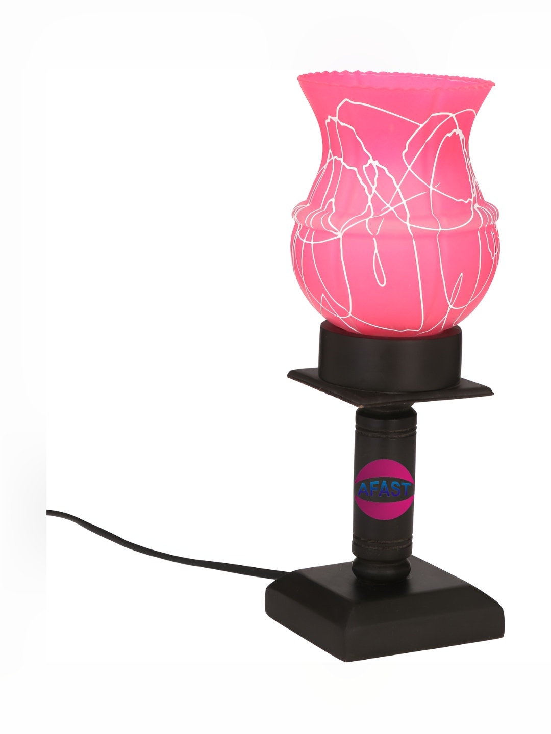 

Afast Pink & Black Textured Bell Table Lamp