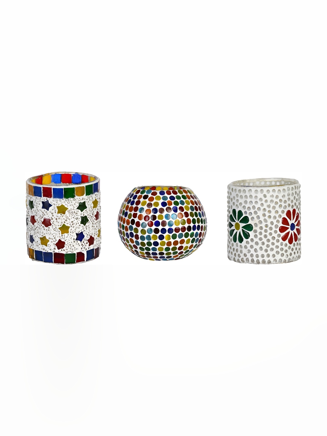 

Afast White & Red 2 Pcs Candle Holder