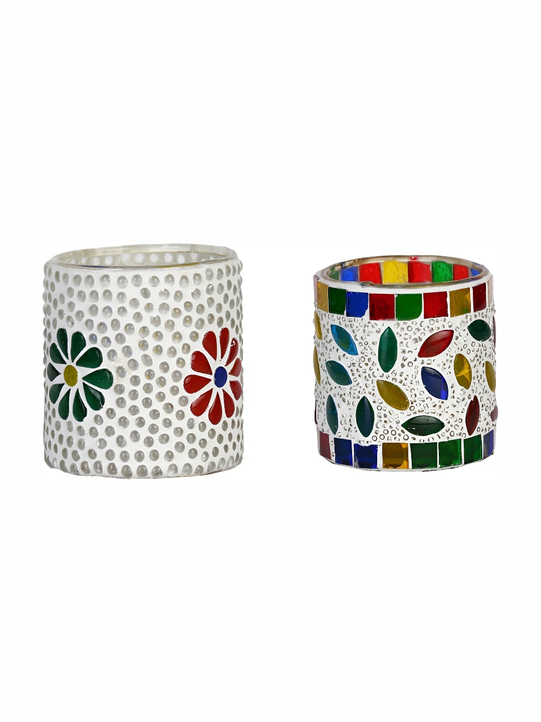 

Afast White & Red 2 Pcs Candle Holder