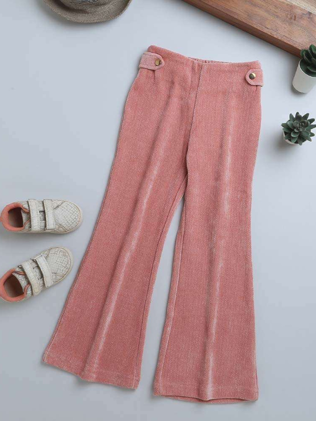 

Tiny Girl Mid Rise Parallel Trousers, Peach