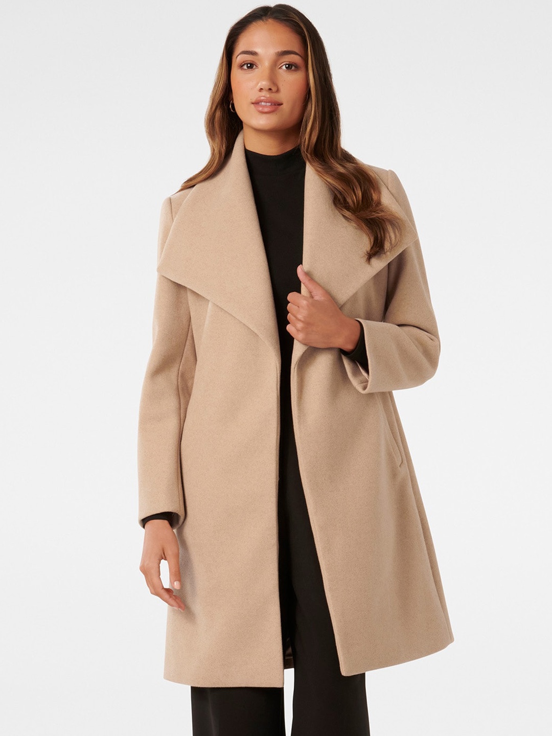 

Forever New Longline Open Front Jacket, Beige