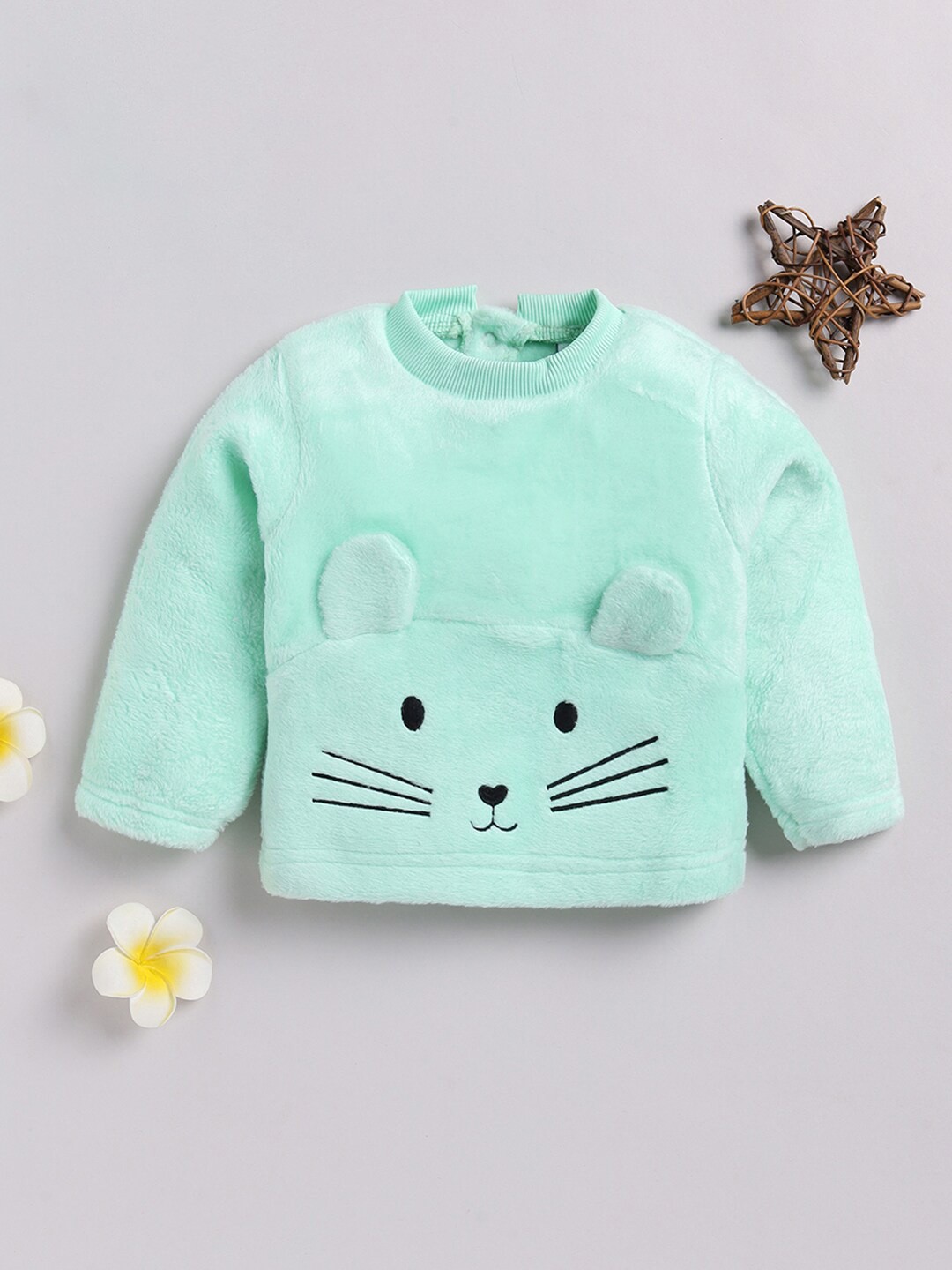 

Moms Love Girls Graphic Embroidered Pullover Sweatshirt, Green