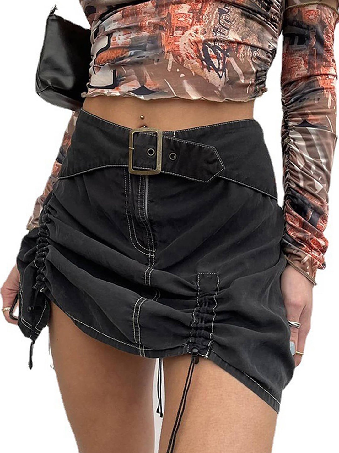 

LULU & SKY A-Line Mini Skirt, Black