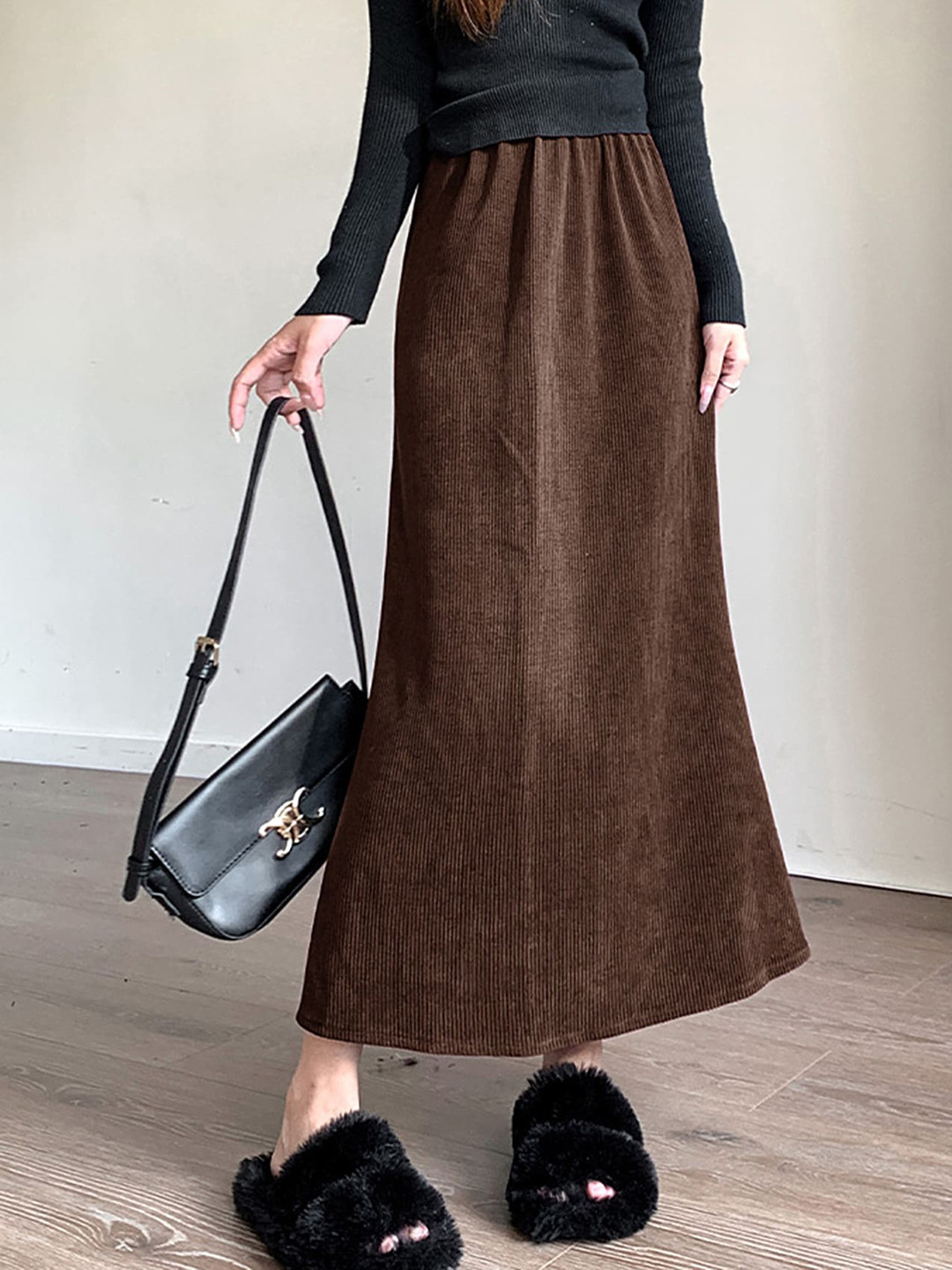 

LULU & SKY Mermaid A-Line Maxi Skirt, Brown