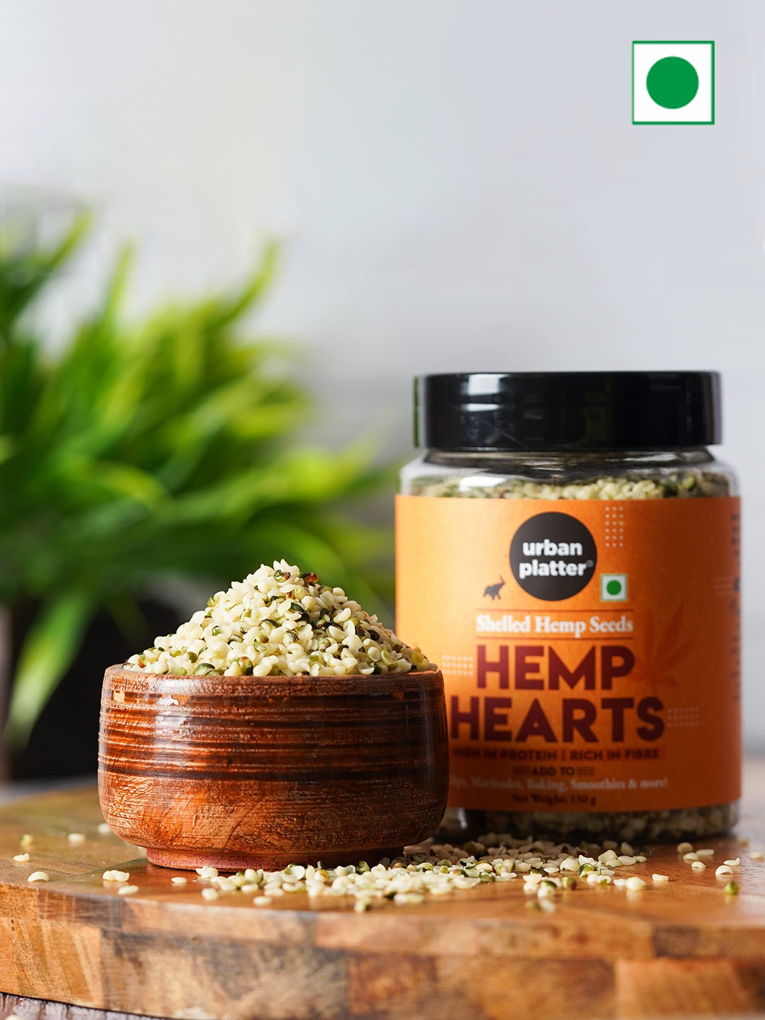 

URBAN PLATTER Protein Rich Hemp Seeds-150 gm, Brown