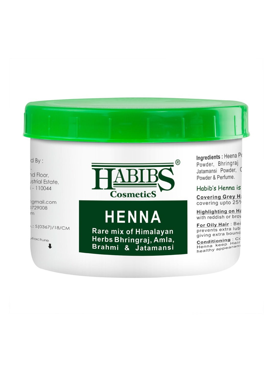 

HABIBS Henna Hair Colour With Bhringraj - 200g - Brown, Green