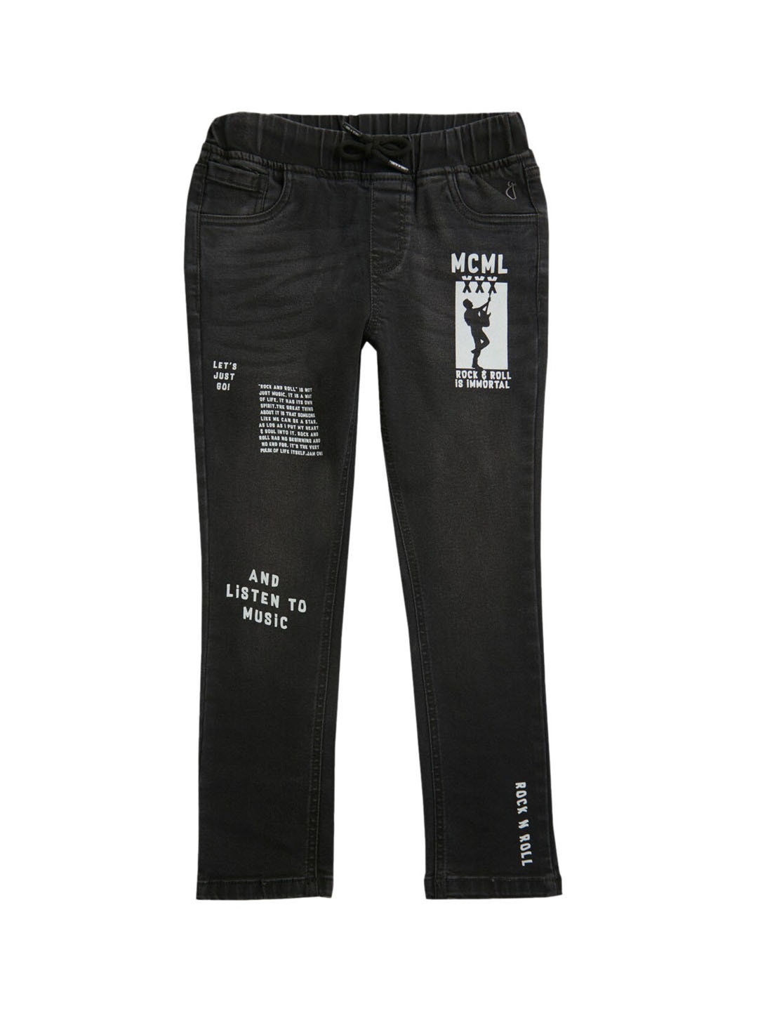 

Gini and Jony Boys Clean Look Mid-Rise Jeans, Black