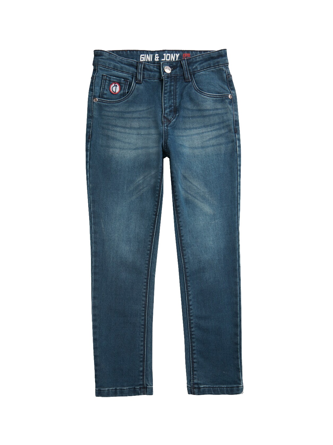

Gini and Jony Boys Clean Look Mid-Rise Jeans, Blue