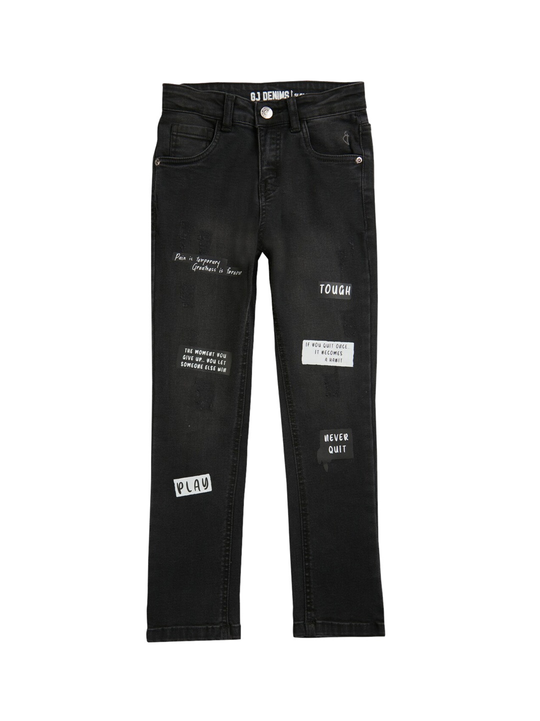 

Gini and Jony Boys Clean Look Mid-Rise Jeans, Black