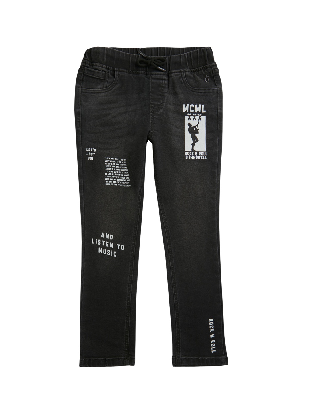 

Gini and Jony Boys Clean Look Mid-Rise Jeans, Black