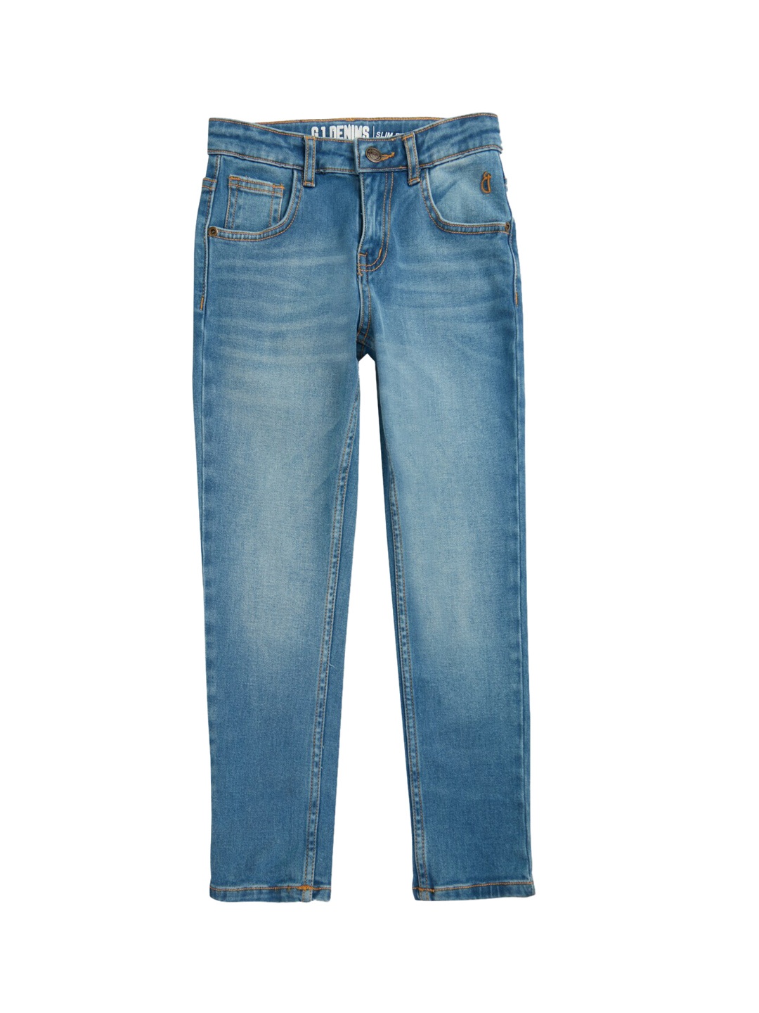 

Gini and Jony Boys Clean Look Mid-Rise Jeans, Blue
