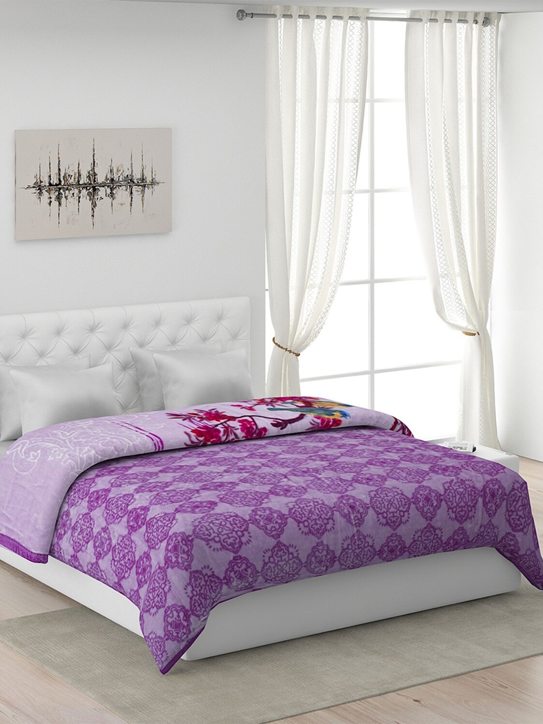 

Monte Carlo Purple Heavy Winter Double Bed Blanket