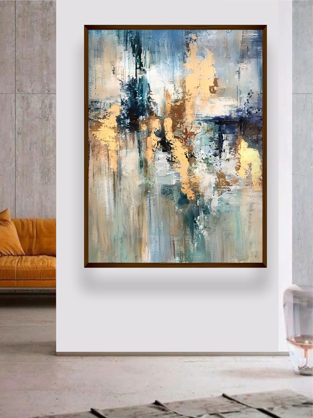 

The Art House Brown & White Abstract Canvas Painting Wall Art