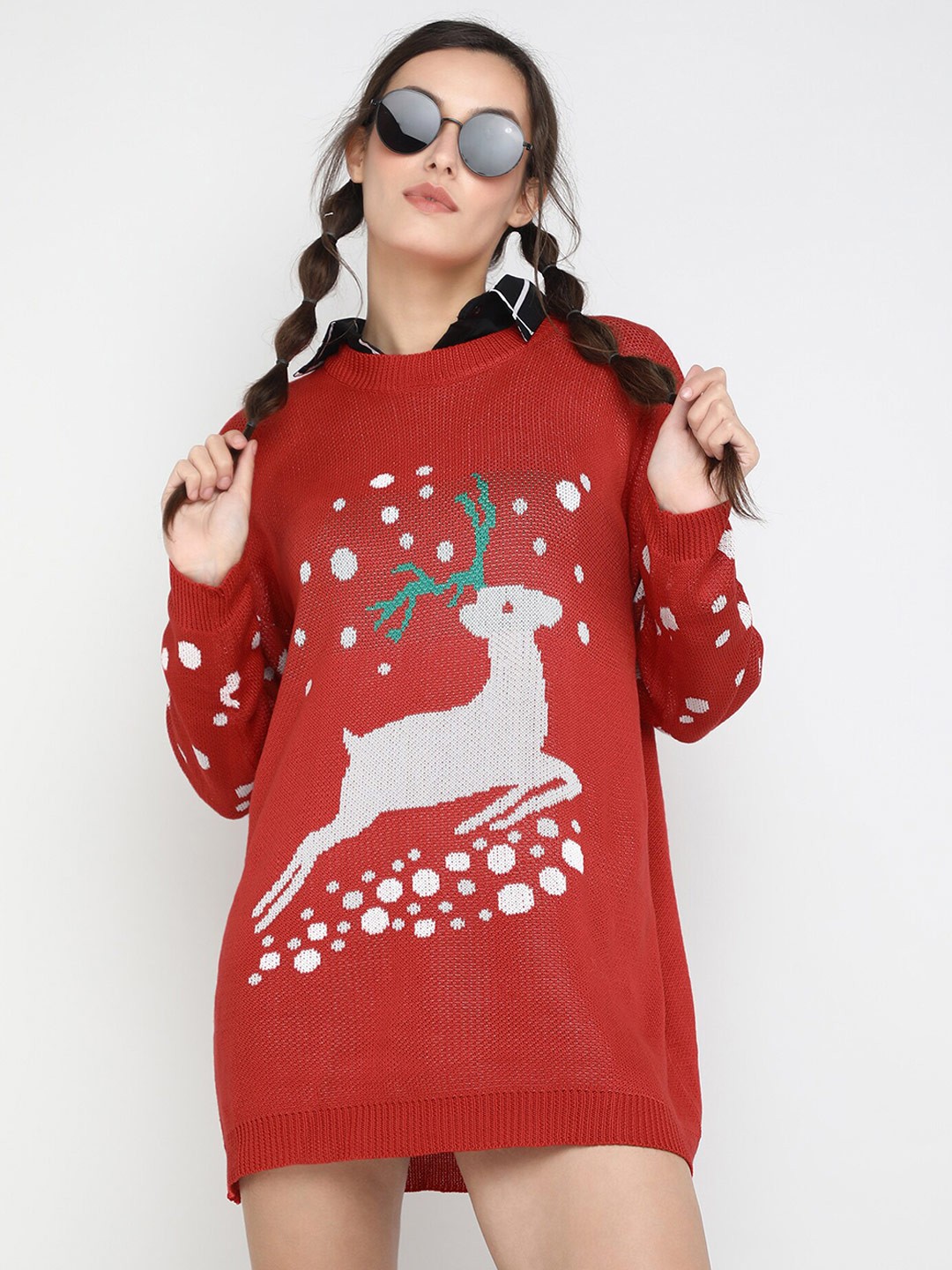 

LULU & SKY Graphic Printed Mini T-shirt, Red